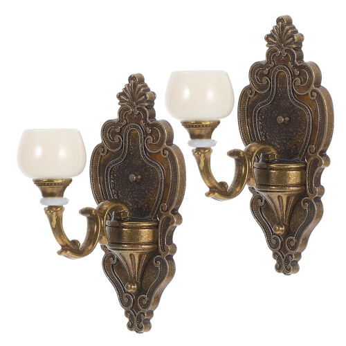 2Pièces Miniature Pour Maison De En Alliage