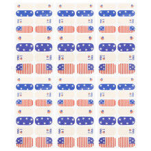 6Sheets Patriotic American Flag Nail Wraps Waterproof DIY Multi Color