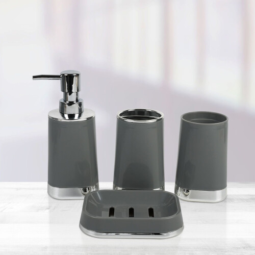 Plastic Bathroom Storage Systems Toilet Paper Holder-Gray 1