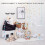 Kids Room Storage Drawstring Cotton Canvas Toy Organizer-White 7