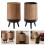 High Trash Bin Kitchen Office Essential Plastic Wood-No cover 3