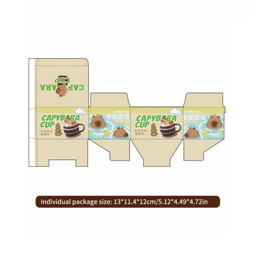 Milk Teas Cups with Handle Ceramic Coffee Mug Lovely Capybara-A 2