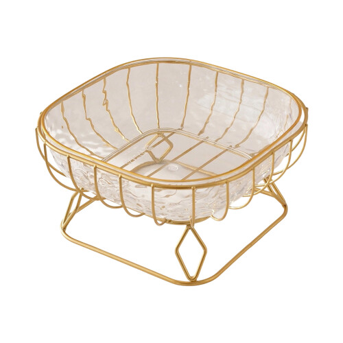 24cm Wide Fruit Serving Platter For Coffee-golden fruit plate M