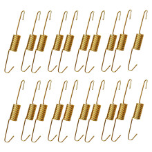 20 Pieces Helical Spring Hooks for Wide Furniture-Gold