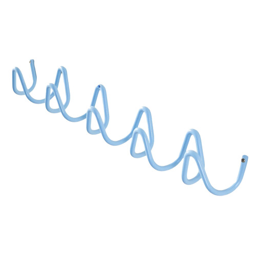 Rusts Resistant Metal 5 Hook Wall Hook Set Waved Pattern-Blue