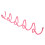 Rusts Resistant Metal 5 Hook Wall Hook Set Waved Pattern-Pink 1