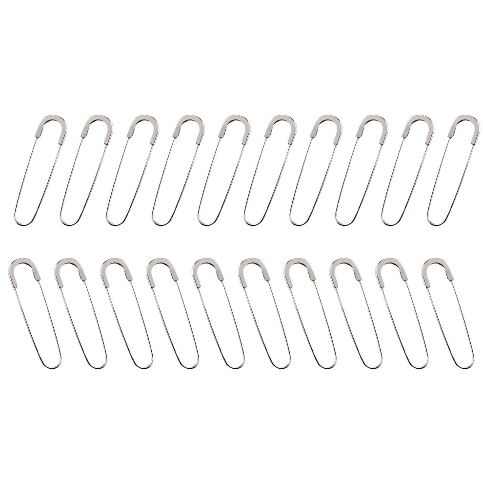 20Pcs Metal Safety Pin For Clothing Waist Cinching-Silver 7754004096806