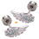 Alloy Wing Ear Studs Portable Comfortable for Sensitive-Blue 1