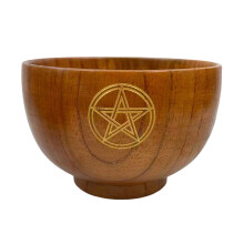 Wood Bowls Ritual Tableware Divination Tool Board-pentagram1