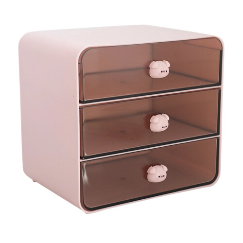 Polypropylene Drawer Box for Home and Office Elegant-Pink large