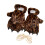Women Gloves Leopard Pattern Plush Anime Paws-dark leopard 1