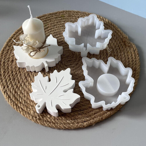 Leaf Silicone Mold Silicone Candle Holder Molds For Tealight-33 1