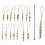Décoration d'arbre de noël en perles de bois, pour mur,-5 2