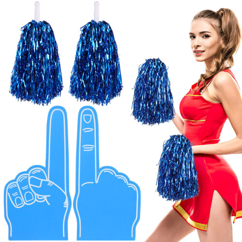 1Ensemble Pom Poms Eva Large Taille Style Fan