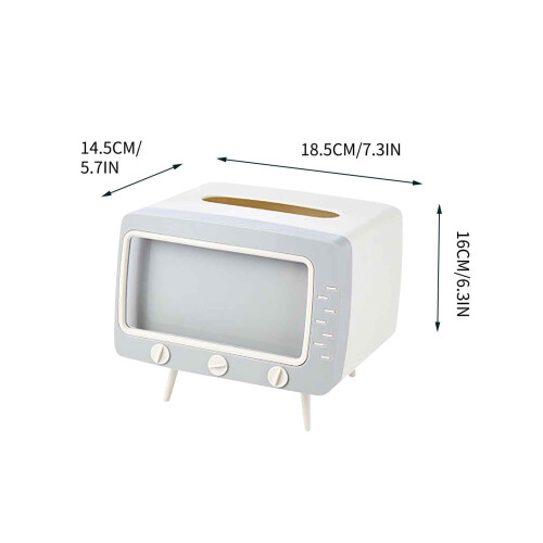 Boîte à mouchoirs avec support pour téléphone blanche 2