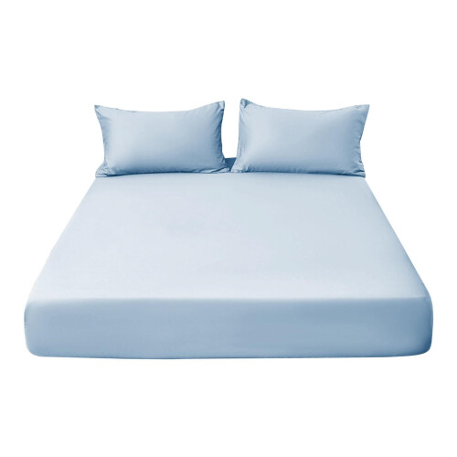 Ensemble de draps pour lit Queen, doux et uni, 4 pièces 1