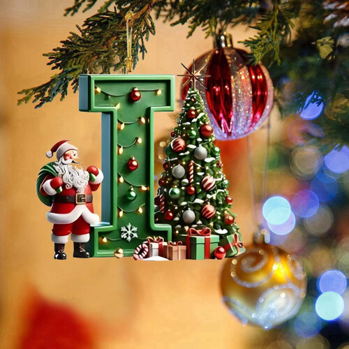 26-Letter Acrylic Christmas Tree Ornaments Set 2