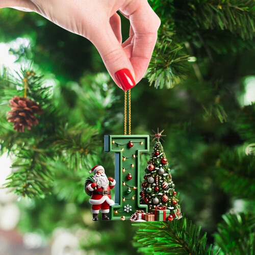 26-Letter Acrylic Christmas Tree Ornaments Set 1