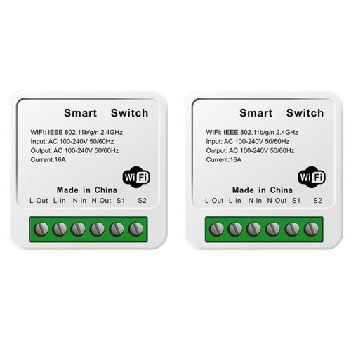 2X Tuya 16A  Wifi  DIY 1-Way Remote Control Timer Relay Automation for  Life Work 1