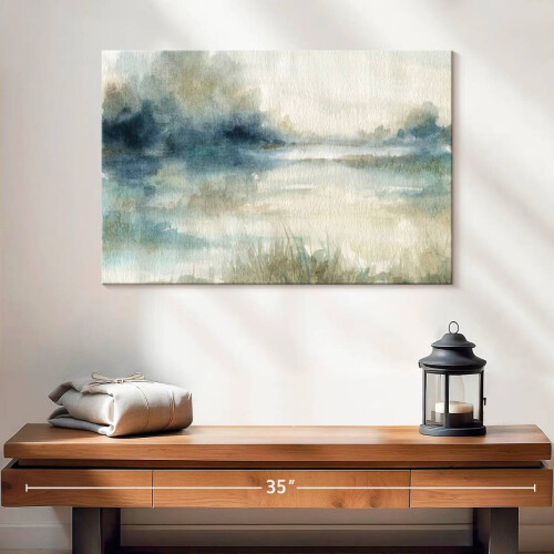 Arte em tela "Águas Tranquilas da Noite II" 24x16 polegadas 1