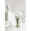White Artificial Calla Lilies in Glass Vase, 7-Piece 3