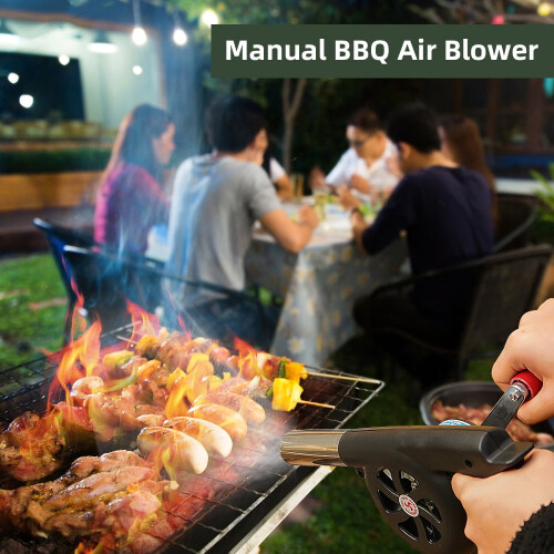 Hand-Crank BBQ Blower Fan for Campfire and Picnic 2