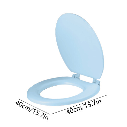 Runder WC-Sitz mit Absenkautomatik, blau 2