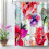 Cortina de chuveiro floral de 72x72 polegadas com 12 ganchos. 2