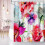 Cortina de chuveiro floral de 72x72 polegadas com 12 ganchos. 3