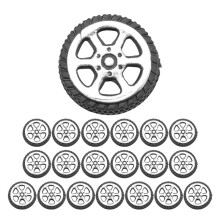 Plastrulle 2Mm Dia Shaft Bil Truck Modell Leksaker Hjul 20Mmx6Mm 20St