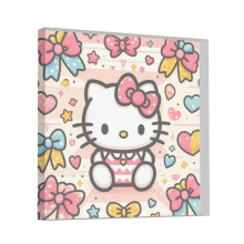 Hello Kitty akryl fyrkantig plakett med inspirerande citat