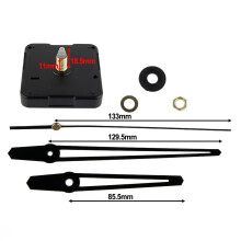 Mechanizm zegara kwarcowego z długim wałem, do samodzielnego montażu na ścianie (30–40 cm)