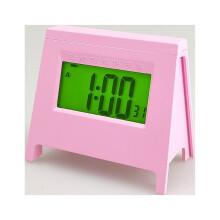 Mini LCD alarm clock with calendar and temperature display