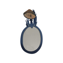 Wooden Mushroom Forest Mirror Retro Vintage Wall Decor