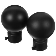 Svarte gardinstenger for 28 mm stenger (2 stk.)