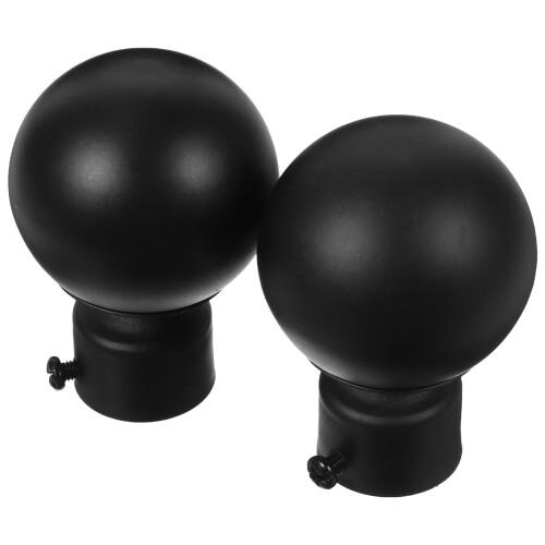 Capete negre pentru bare de perdea de 28 mm (2 buc.)