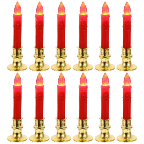 36-pak LED flammeløse lys, røde, 12,5 cm