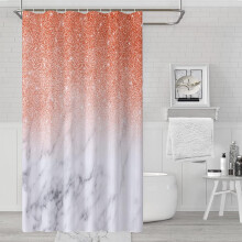 Oranžový mramorový sprchový závěs 91x183 cm abstraktní lesk