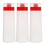3er-Pack PP-Soßen-Quetschflaschen, 300 ml, 4-Loch-Spender 1