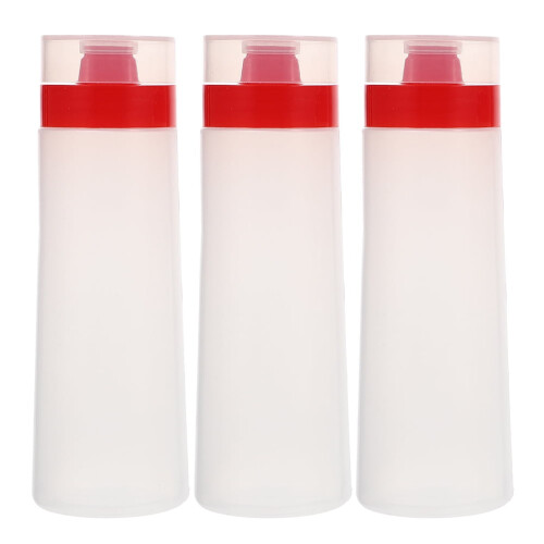 3-pack PP-såsflaskor, 300 ml, 4 utlopp