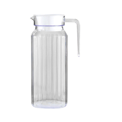 1.1L Shatterproof Acrylic Juice Pitcher with Handle and Lid 1
