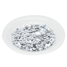 Découpe parfaite. Apportez de l'éclat à vos créations. Paillettes rondes en PVC argenté de 2 mm, découpées au laser, sans trou, idéales pour