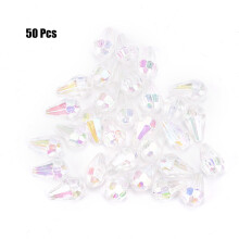 Perles à motifs de gouttes d'eau, perles à facettes multiples avec une finition en verre scintillant, matériau en verre de haute qualité pour vos