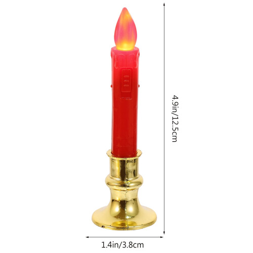36-pak LED flammeløse lys, røde, 12,5 cm 2