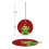 Ceramic Christmas Ornament 2.9" Round Gold String 4