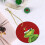 Ceramic Christmas Ornament 2.9" Round Gold String 5