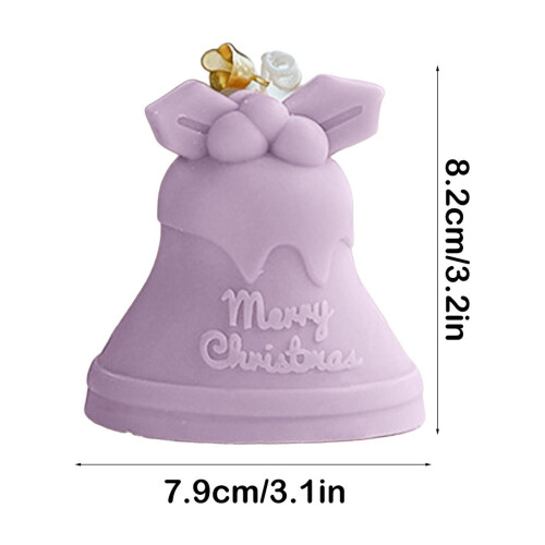 Vinterduftende klokkelys – lilla, 9x8x8cm, 190g 2