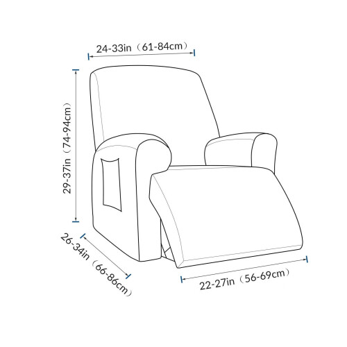 Polyester-Sesselbezug, Schwarz, 1er-Pack 1