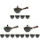 3Sets Schwarze Keramik Mit Für Haushalt 2