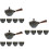 3Sets Schwarze Keramik Mit Für Haushalt 7